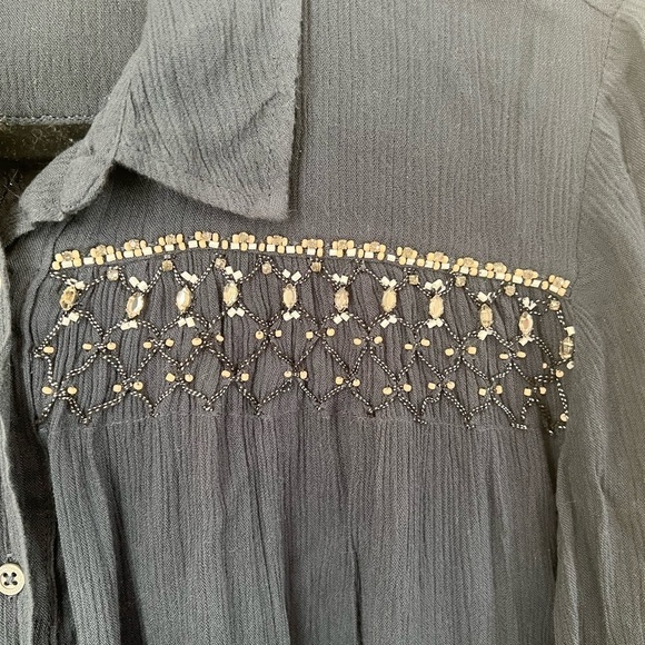 Anthropologie floreat Beulah beaded button tunic▪️size S - Picture 3 of 9